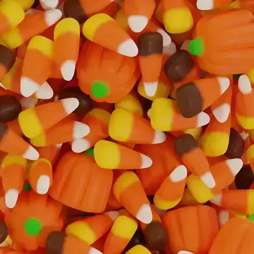 Candy Corn and Pumpkin