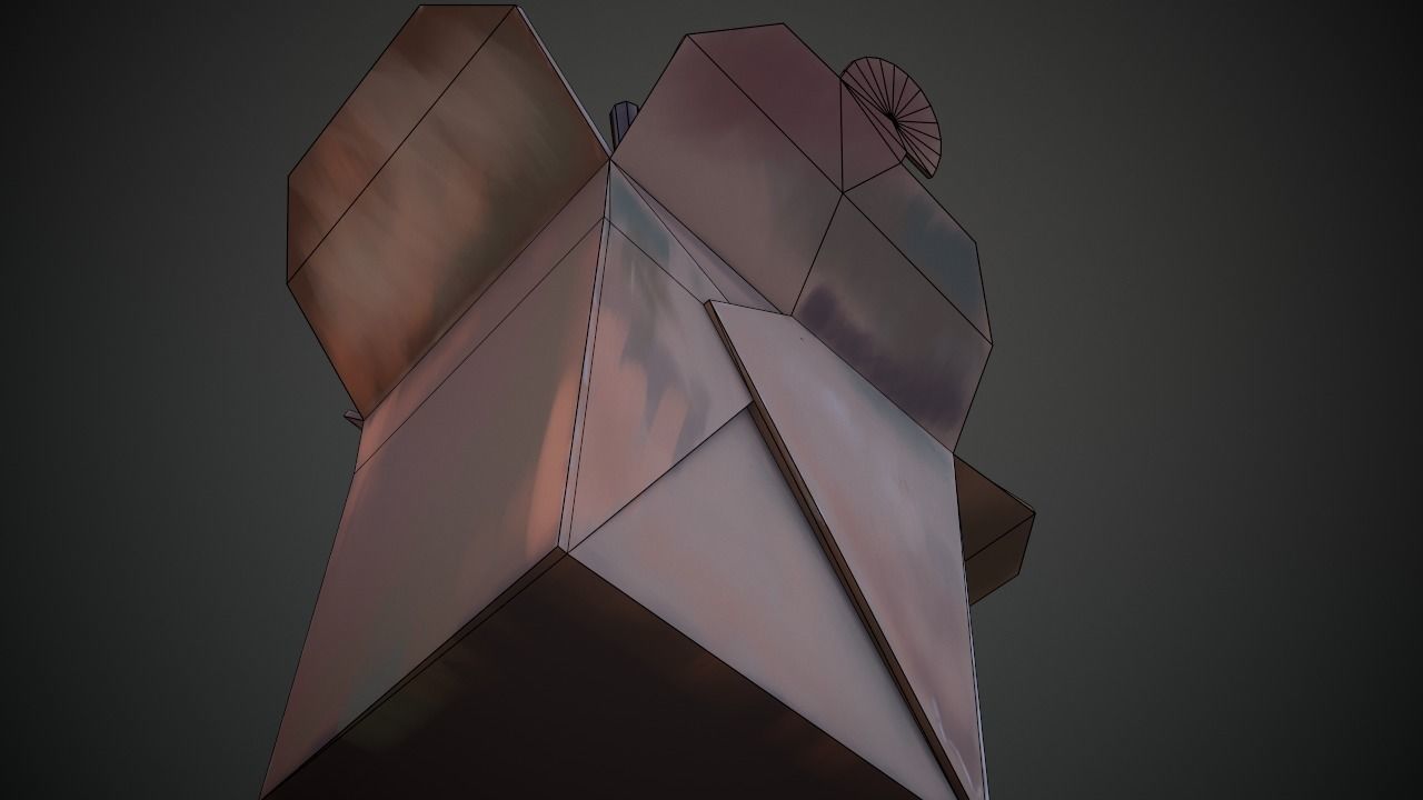 Meal Box with pasta low poly 3d model Low-poly 3D model_8