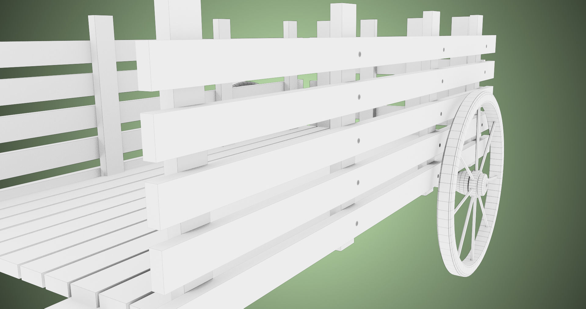 Wooden Cart04 All PBR Unity UE Textures Included Low-poly 3D model_46