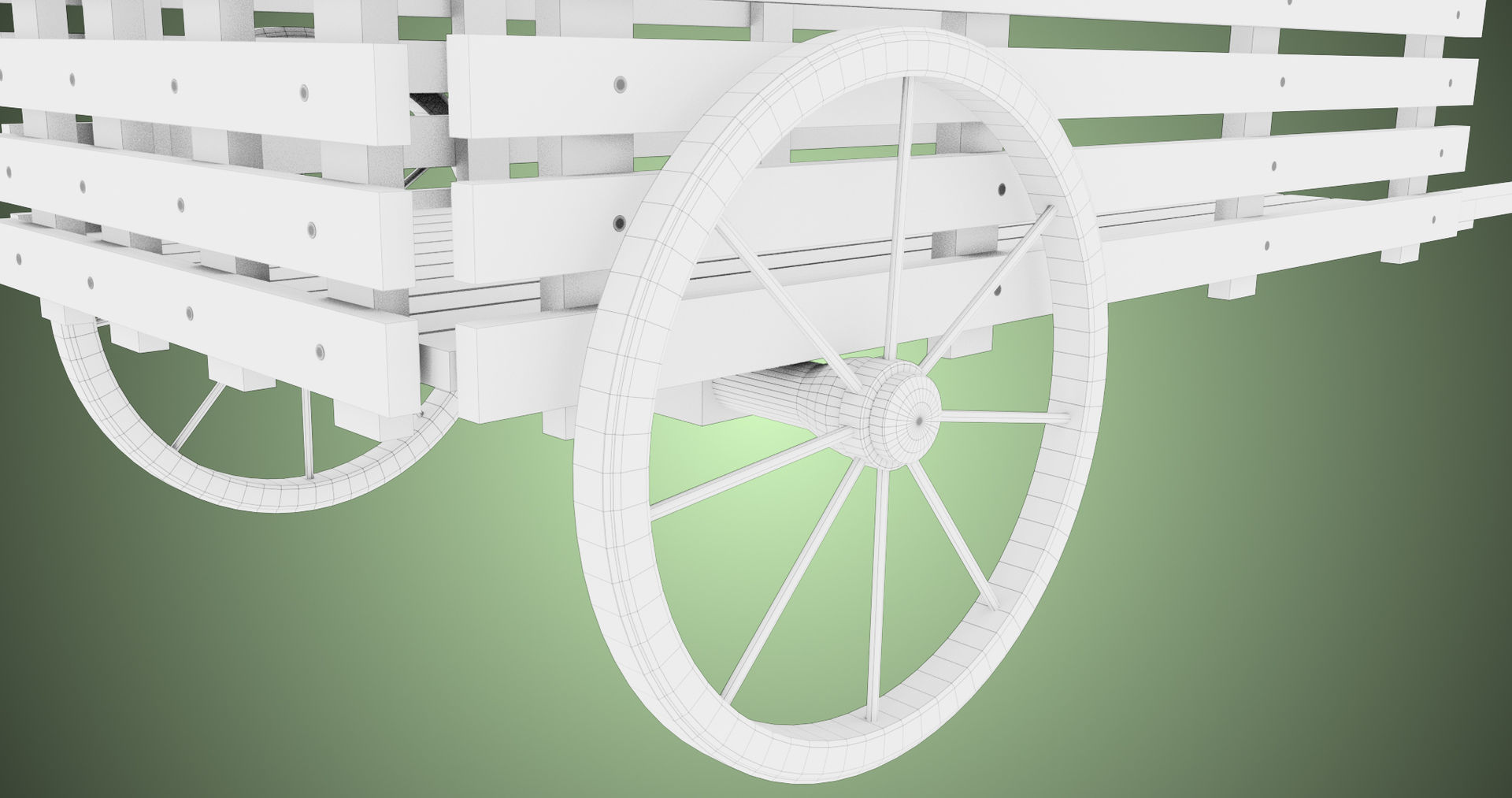 Wooden Cart04 All PBR Unity UE Textures Included Low-poly 3D model_45