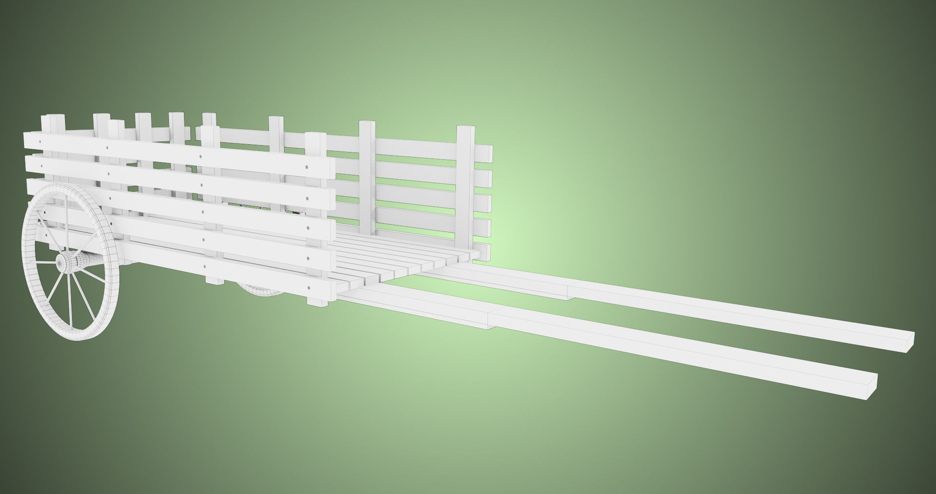 Wooden Cart04 All PBR Unity UE Textures Included Low-poly 3D model_35