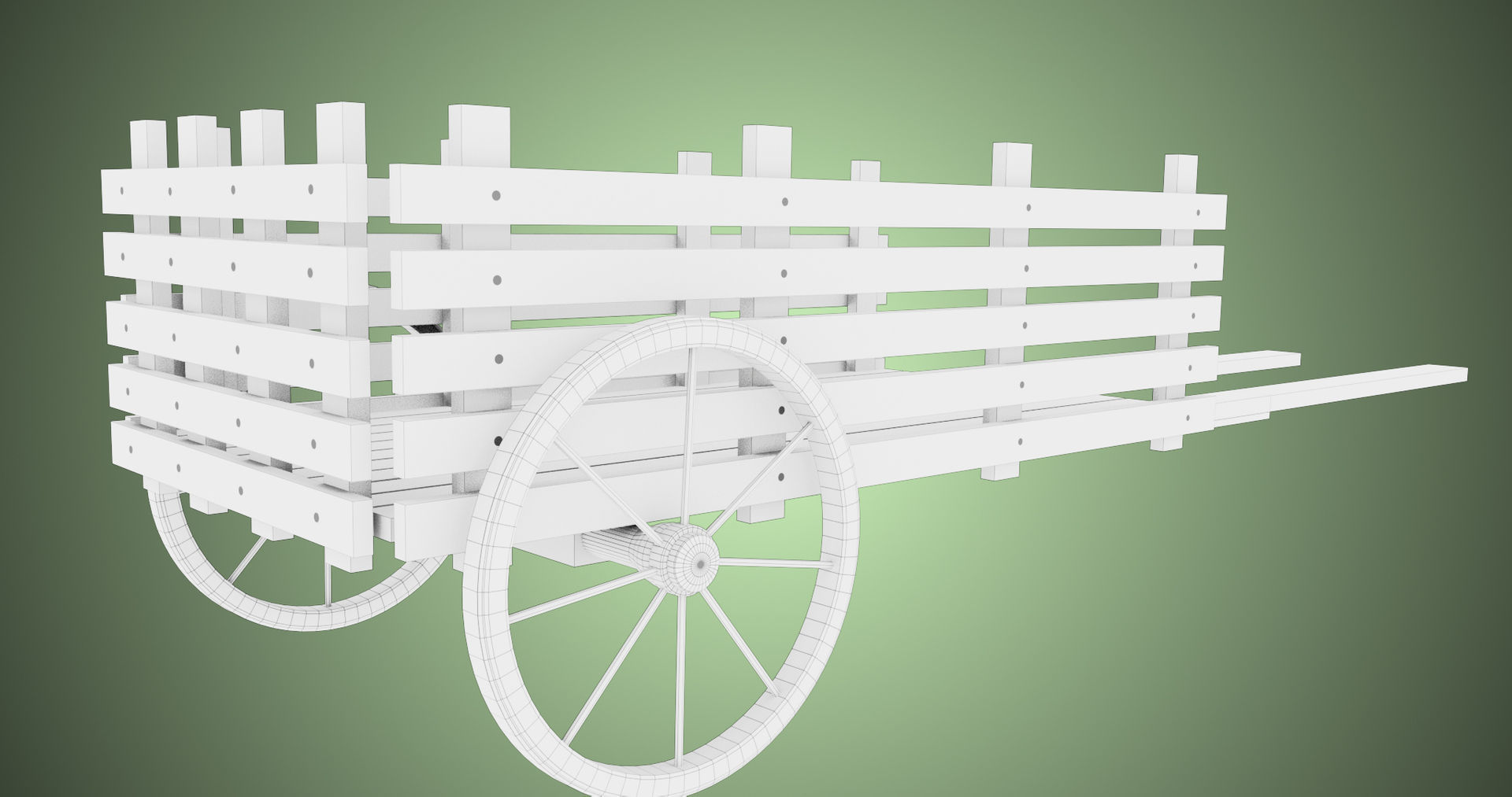 Wooden Cart04 All PBR Unity UE Textures Included Low-poly 3D model_38