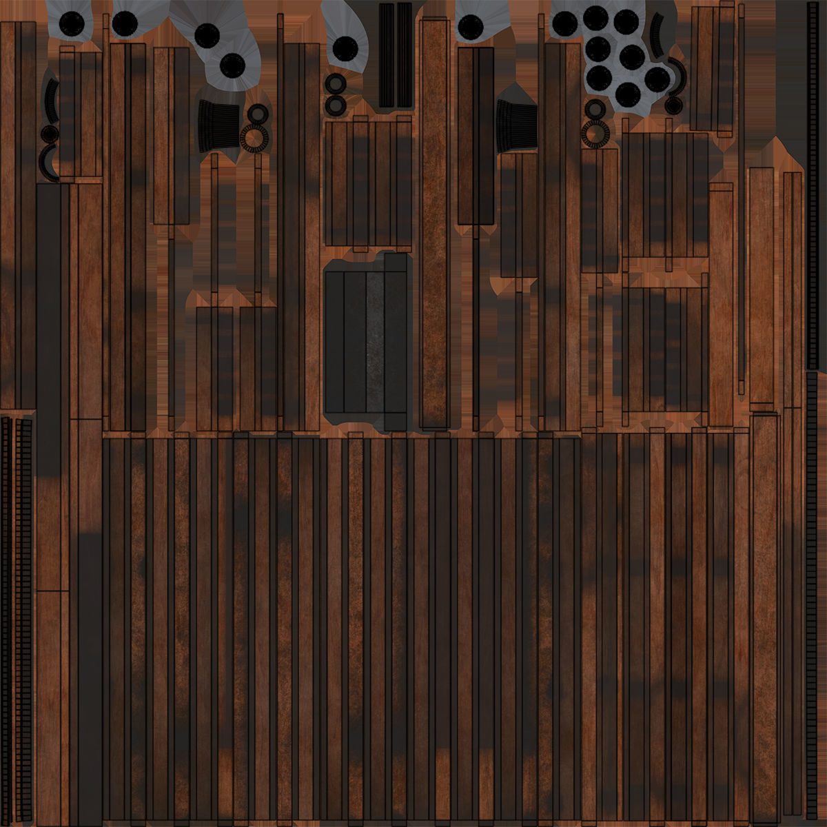 Wooden Cart04 All PBR Unity UE Textures Included Low-poly 3D model_50