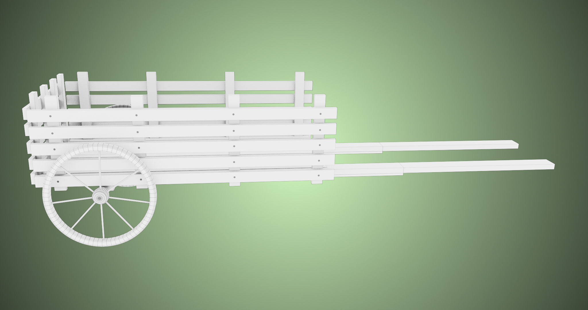 Wooden Cart04 All PBR Unity UE Textures Included Low-poly 3D model_44