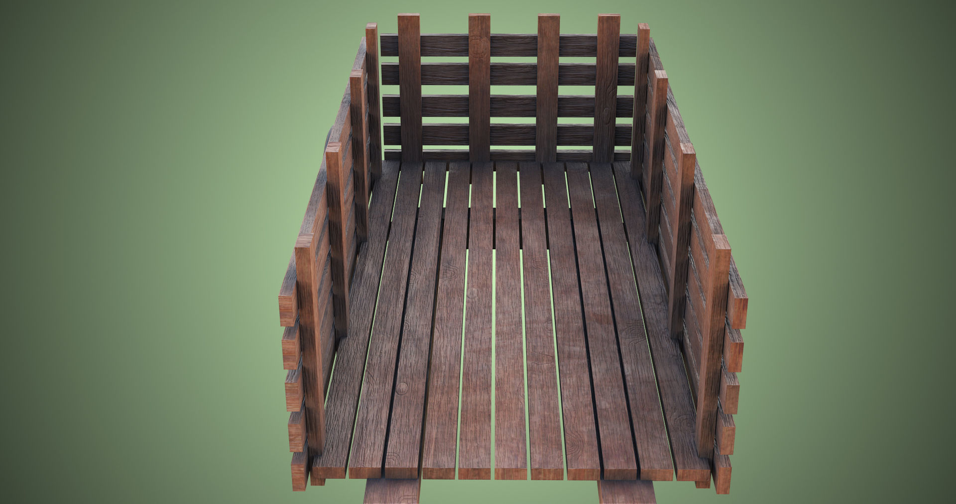 Wooden Cart04 All PBR Unity UE Textures Included Low-poly 3D model_25