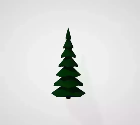 Low-poly tree christmas 3D print model
