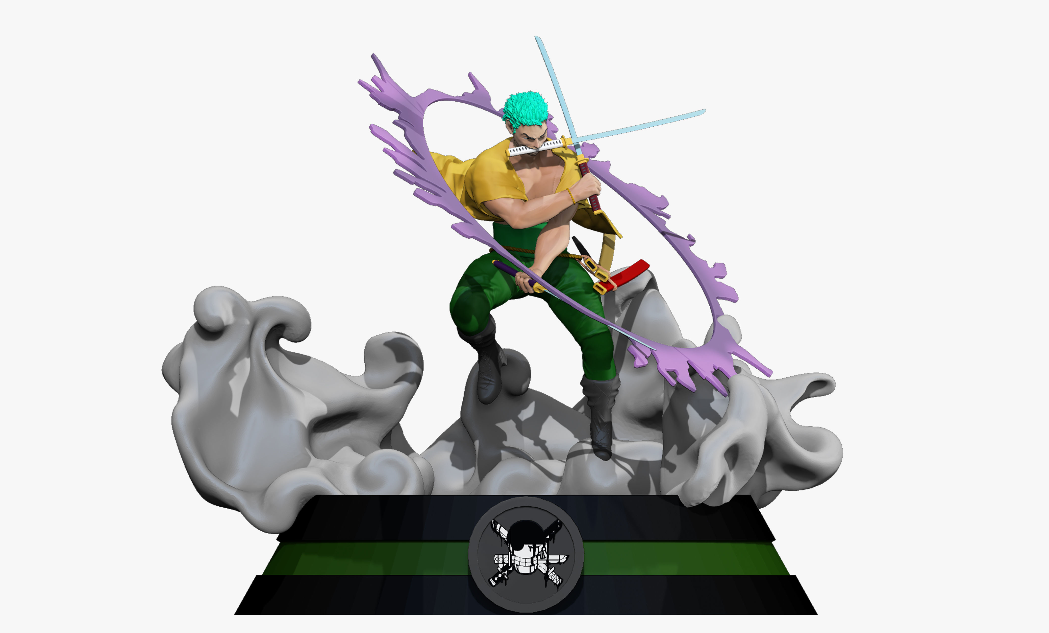 One Piece zoro 3D print model_1