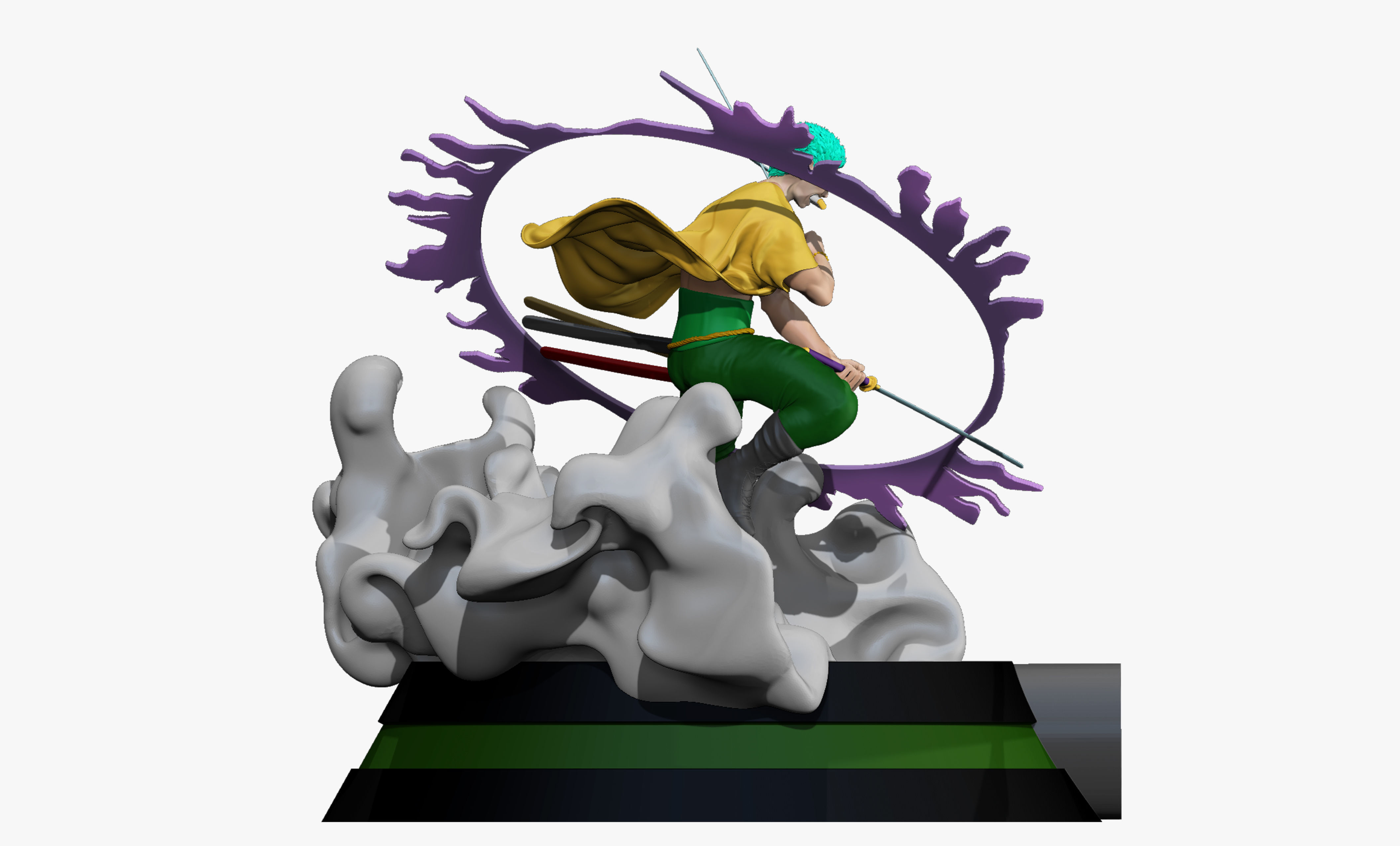 One Piece zoro 3D print model_4