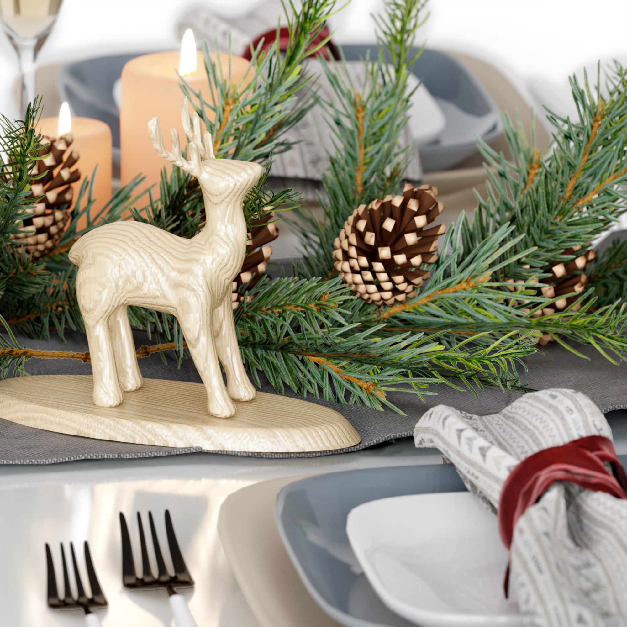 New Years serving 3D model_4