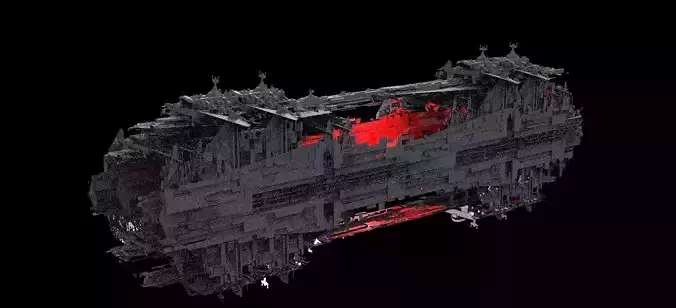 Mega Sci-Fi city Space station Rig 3D model