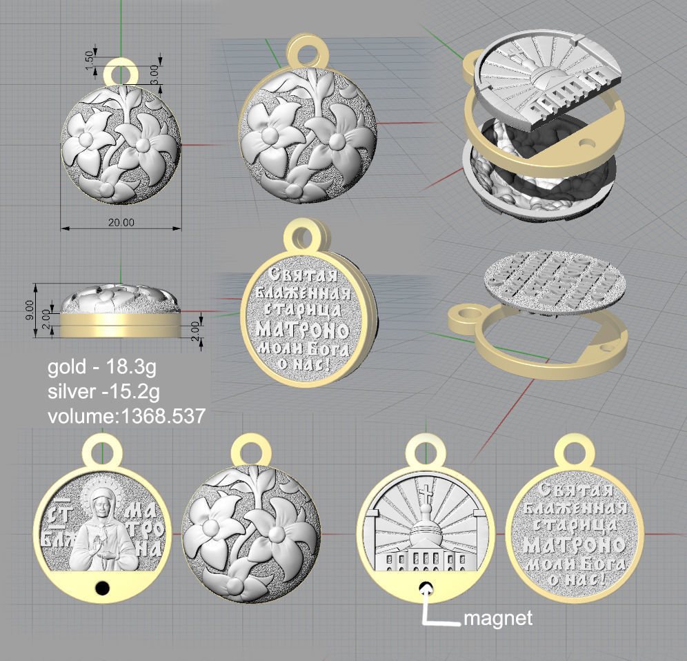 Pendant of the St Matron 3D print model_4