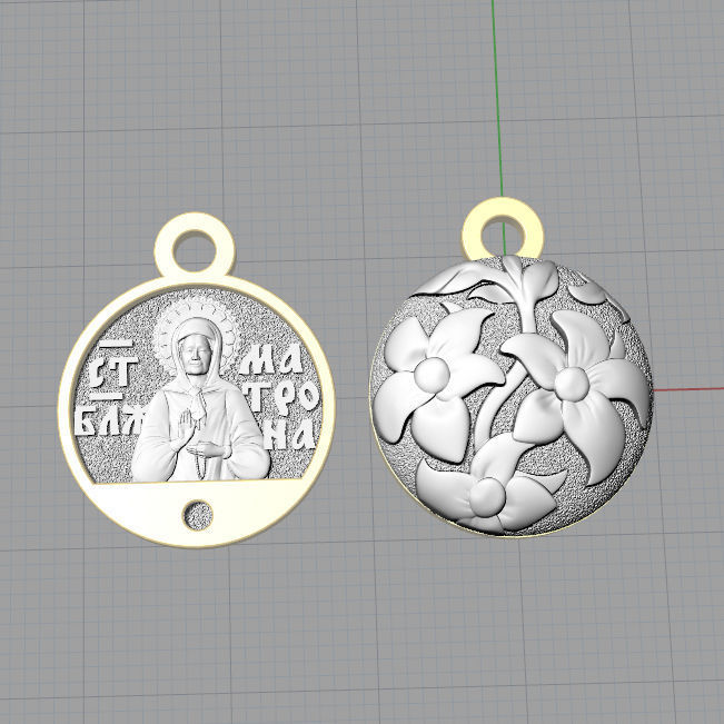 Pendant of the St Matron 3D print model_5