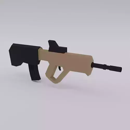 IWI Tavor TAR-21 Israeli bullpup assault rifle Low-poly 3D model