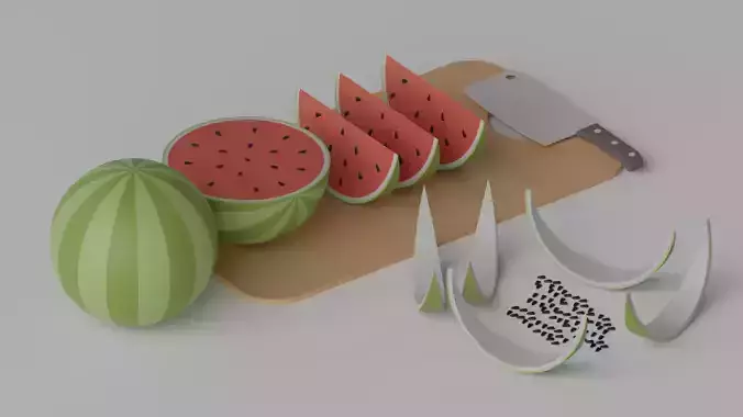 Cartoon Watermelon Chopping Board Kitchen Knife 2