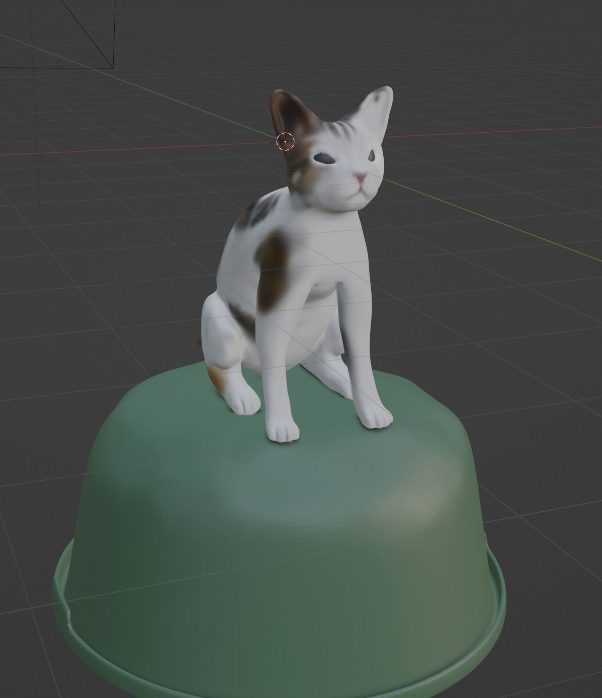 Meme fun CAT  on tazik   figure  basin  3D print model_5