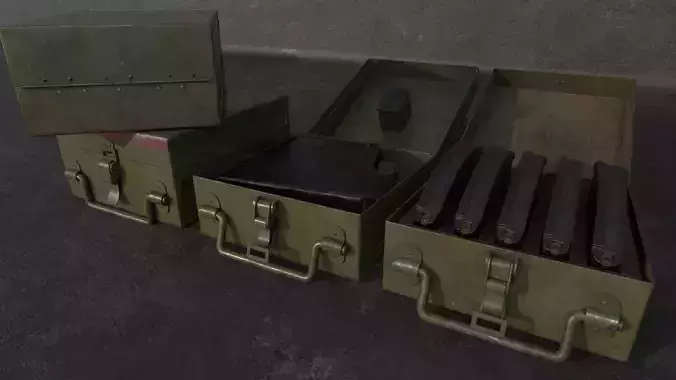 Ammo box for 31M and 36M Solothurn Low-poly 3D model
