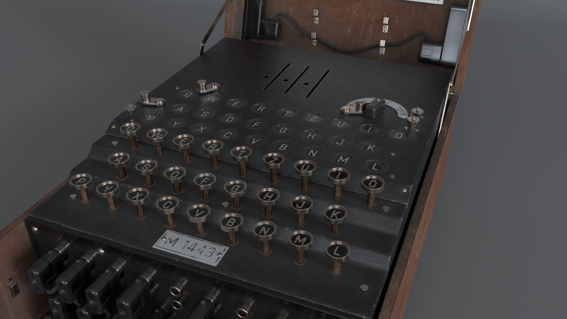 Enigma Machine - Former German military communication equipment  3D model_4