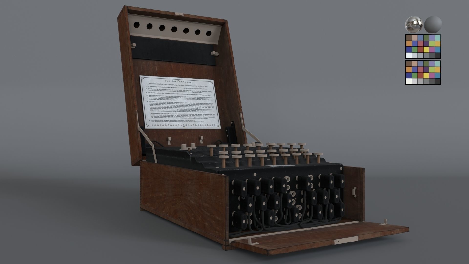 Enigma Machine - Former German military communication equipment  3D model_2