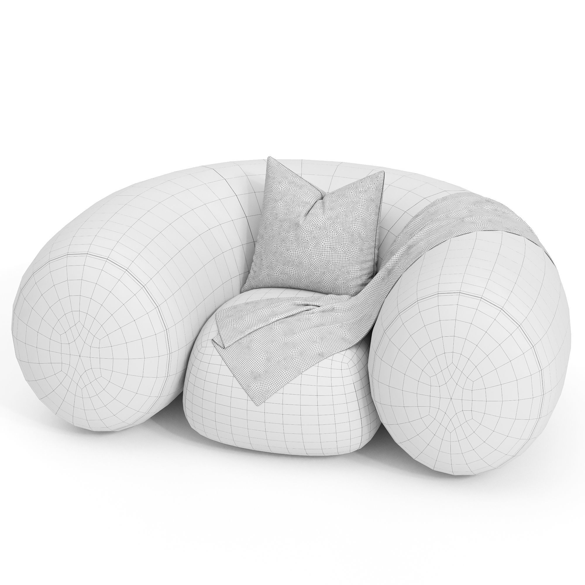 Mollo Armchair 3D model_4