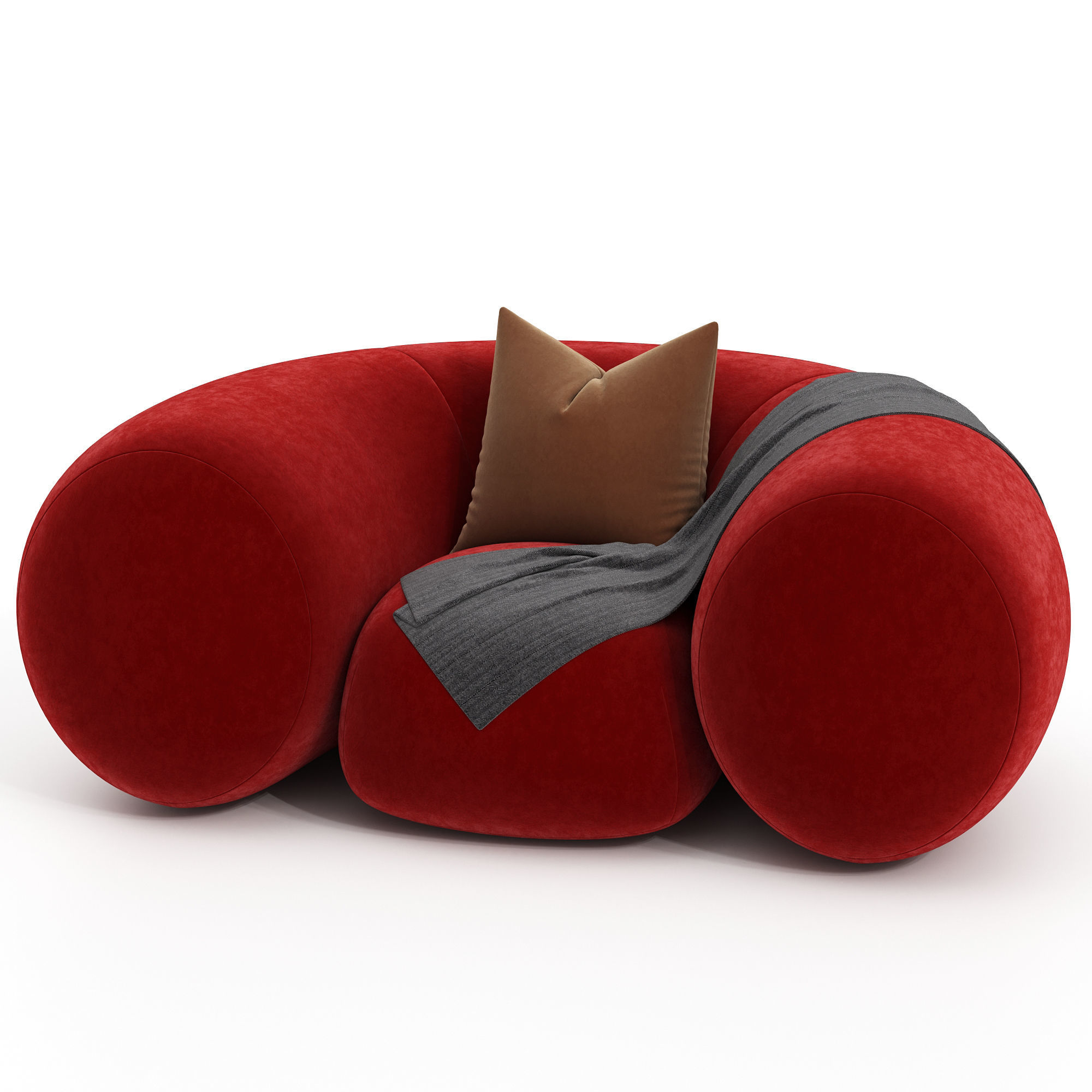 Mollo Armchair 3D model_1