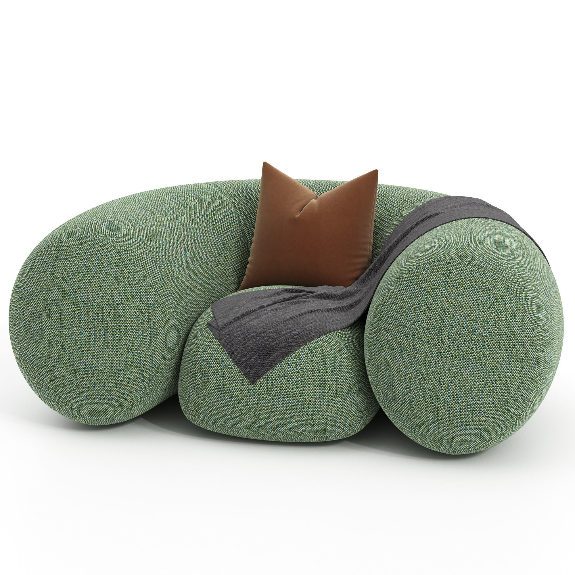 Mollo Armchair 3D model_3