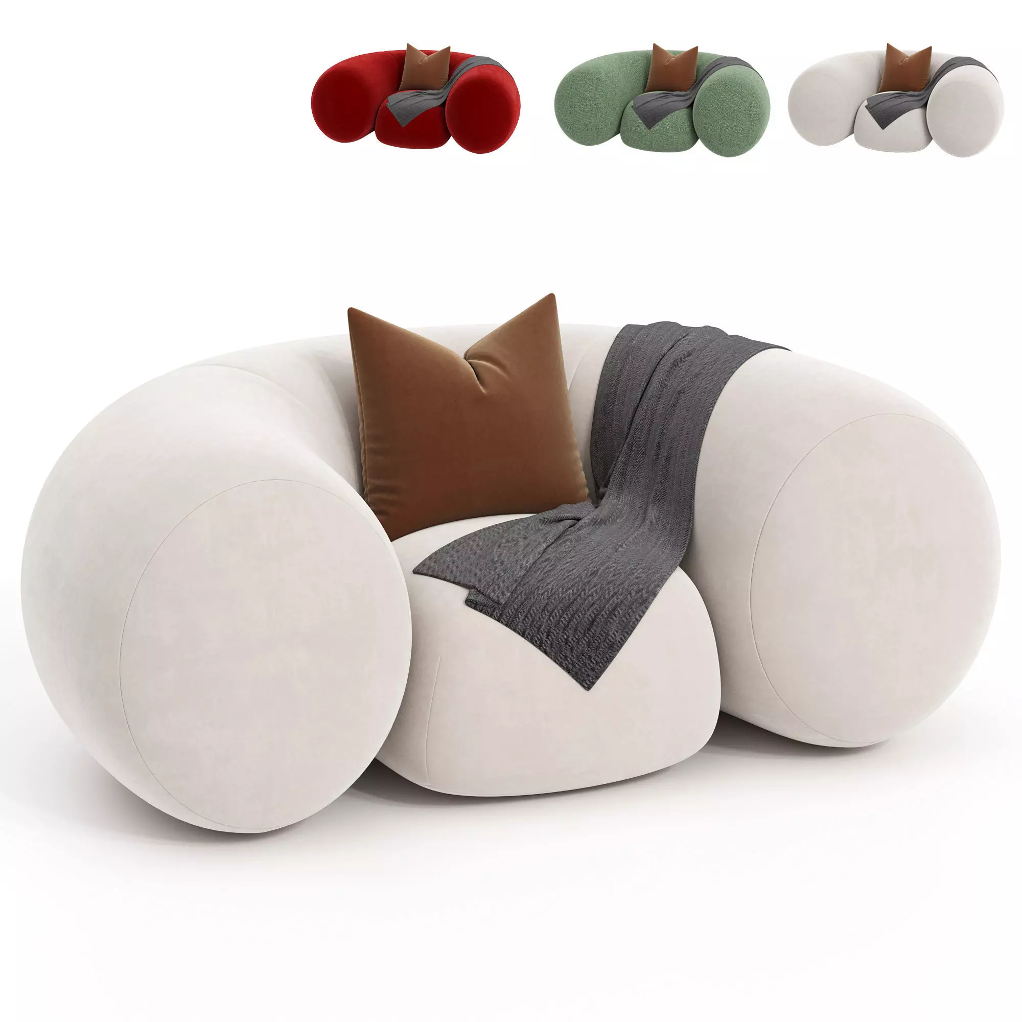 Mollo Armchair 3D model_0