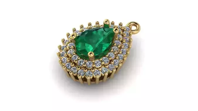 Pear pendant PEar cut 2 ways diamond pendant