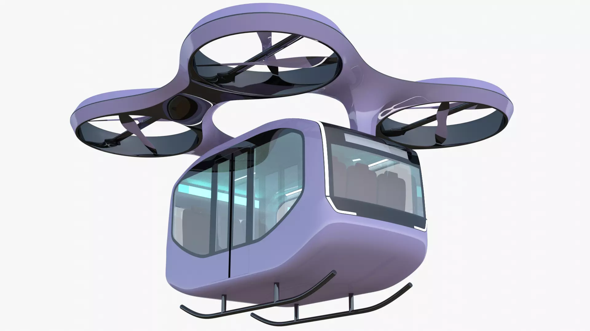 Passenger drone concept 3D model_0