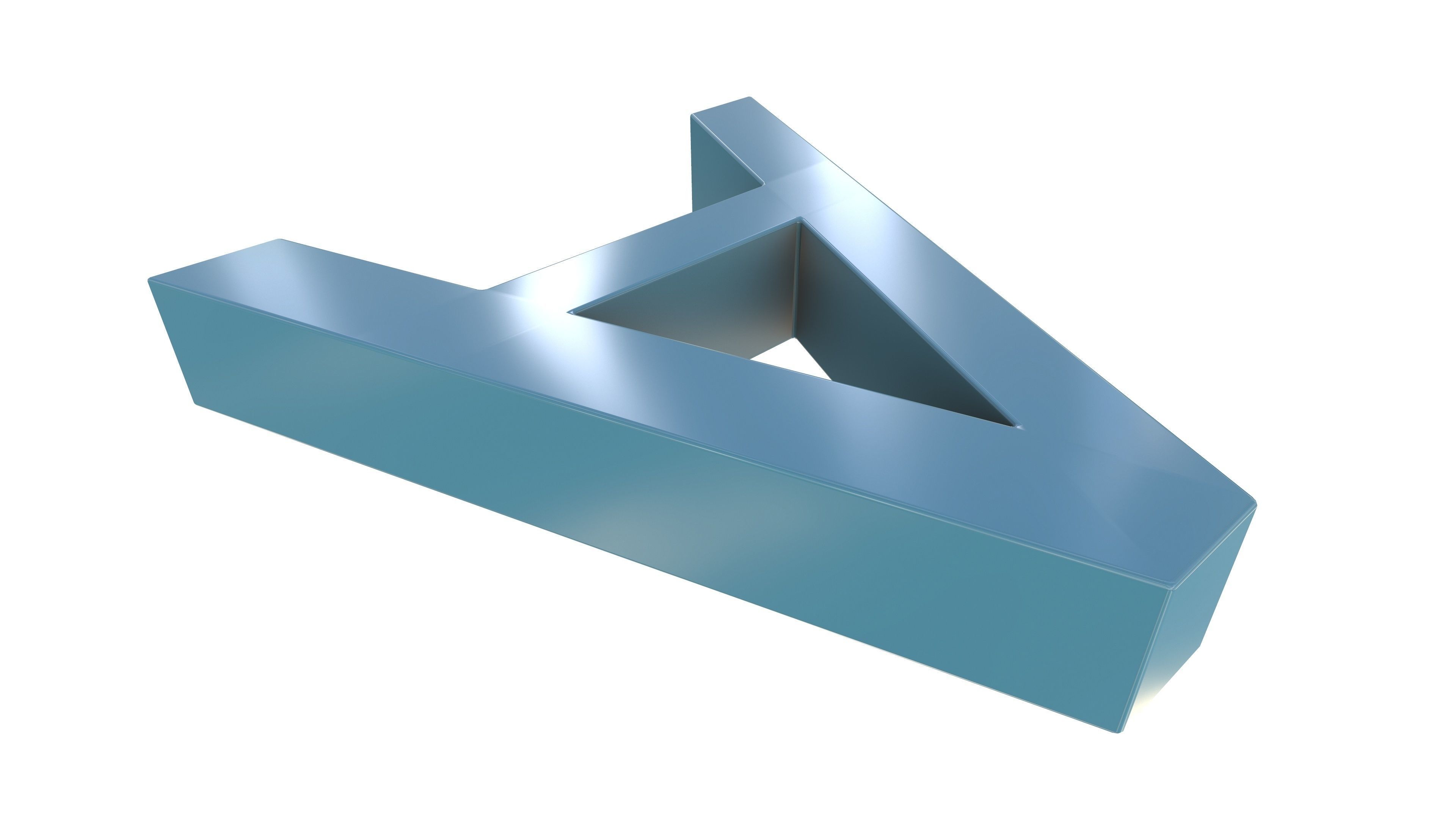 A Plastic Bench 3D Model AR VR PBR 3D model_5