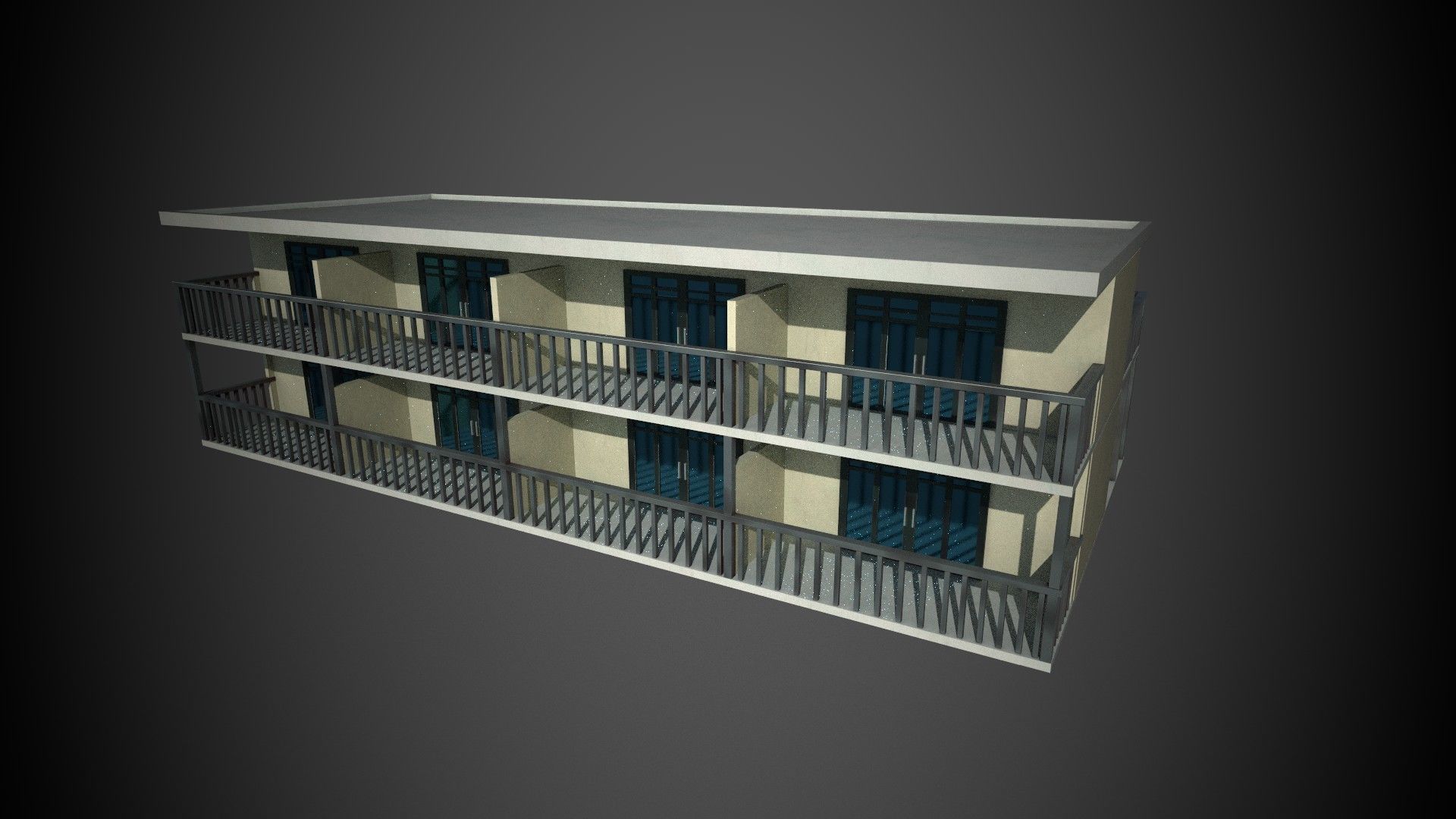 Apartment 01 Low-poly 3D model_1