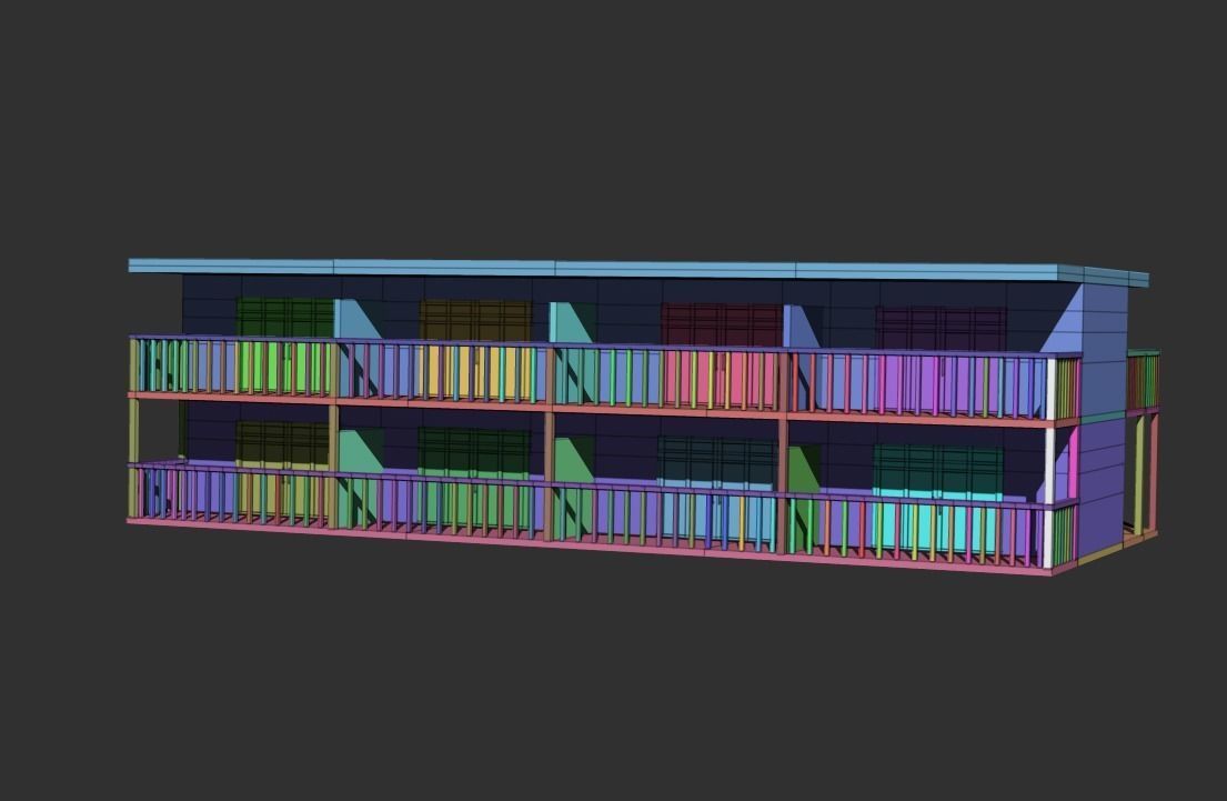 Apartment 01 Low-poly 3D model_4