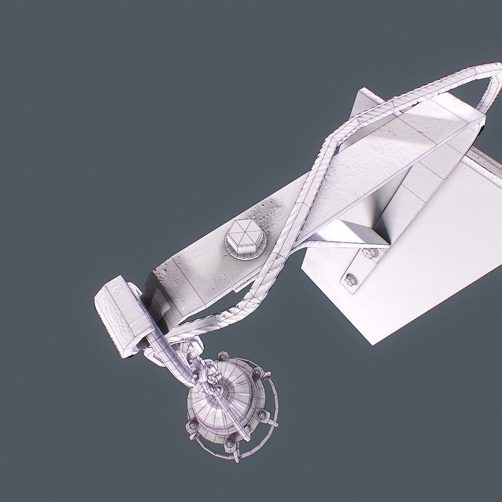 Retro Wall Lamp v1 Low-poly 3D model_26