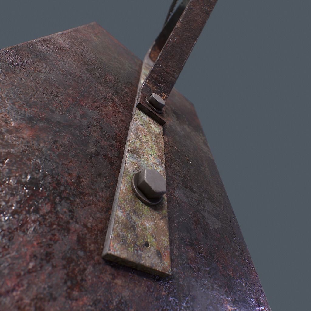 Retro Wall Lamp v1 Low-poly 3D model_12