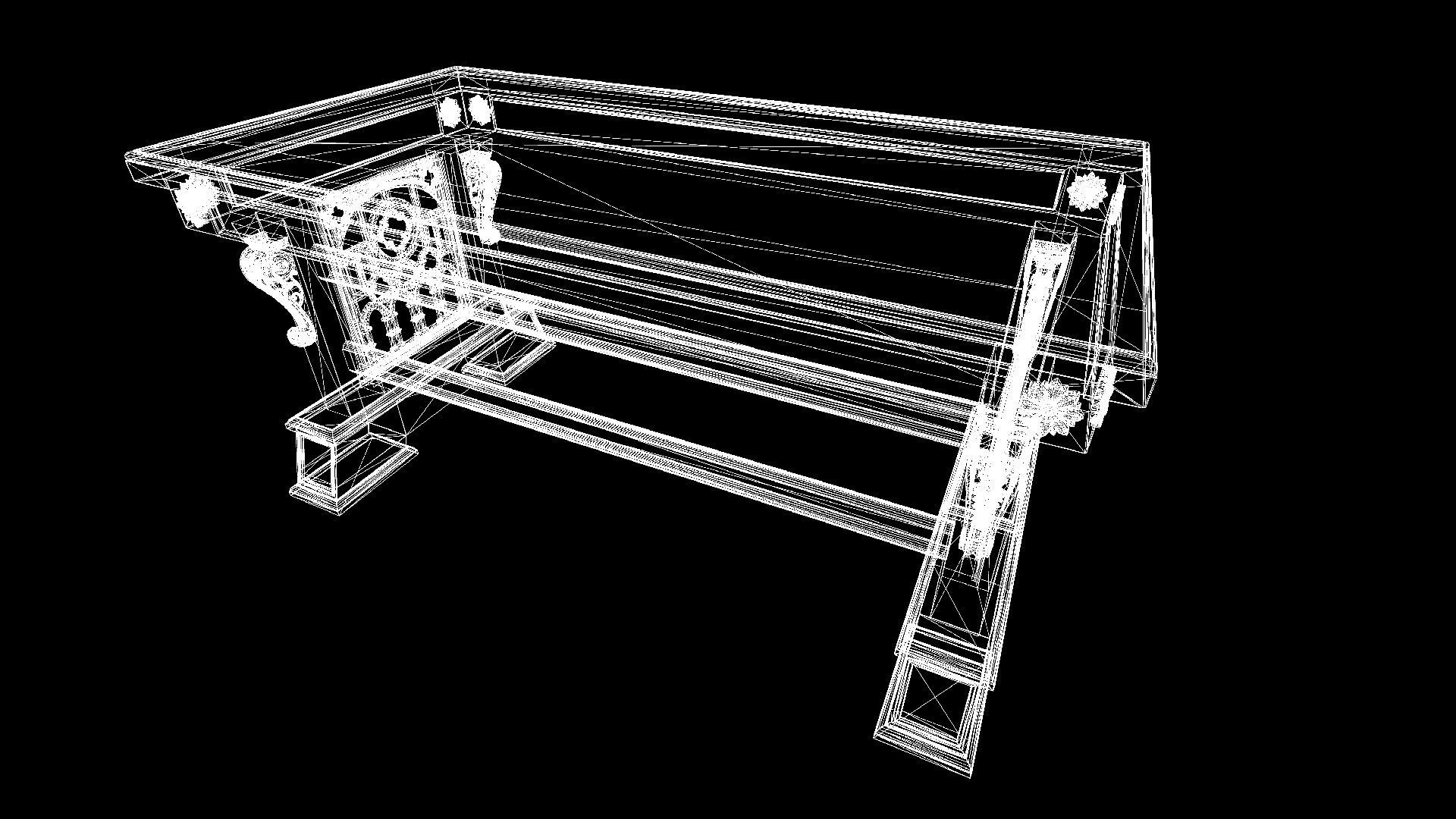 Victorian study room - library interior Low-poly 3D model_71