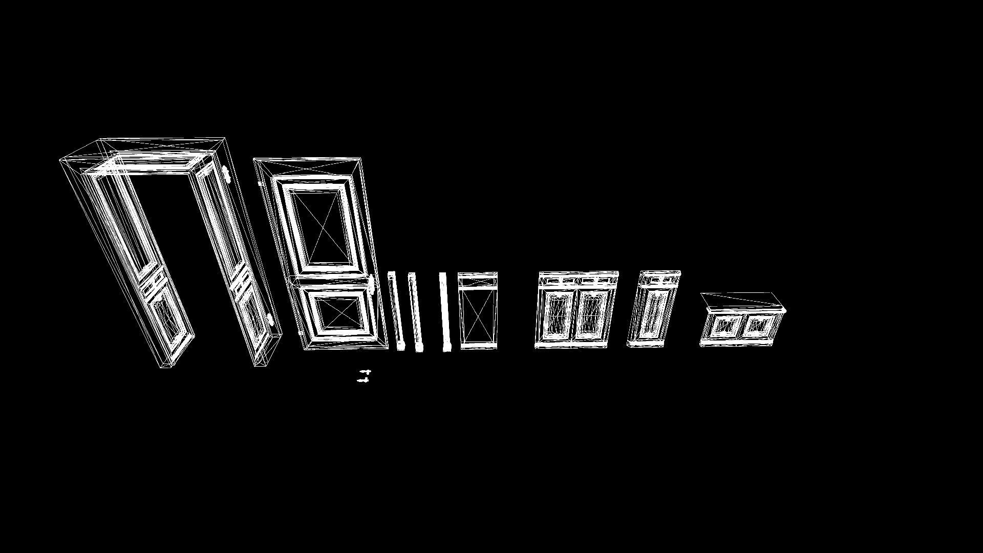 Victorian study room - library interior Low-poly 3D model_73