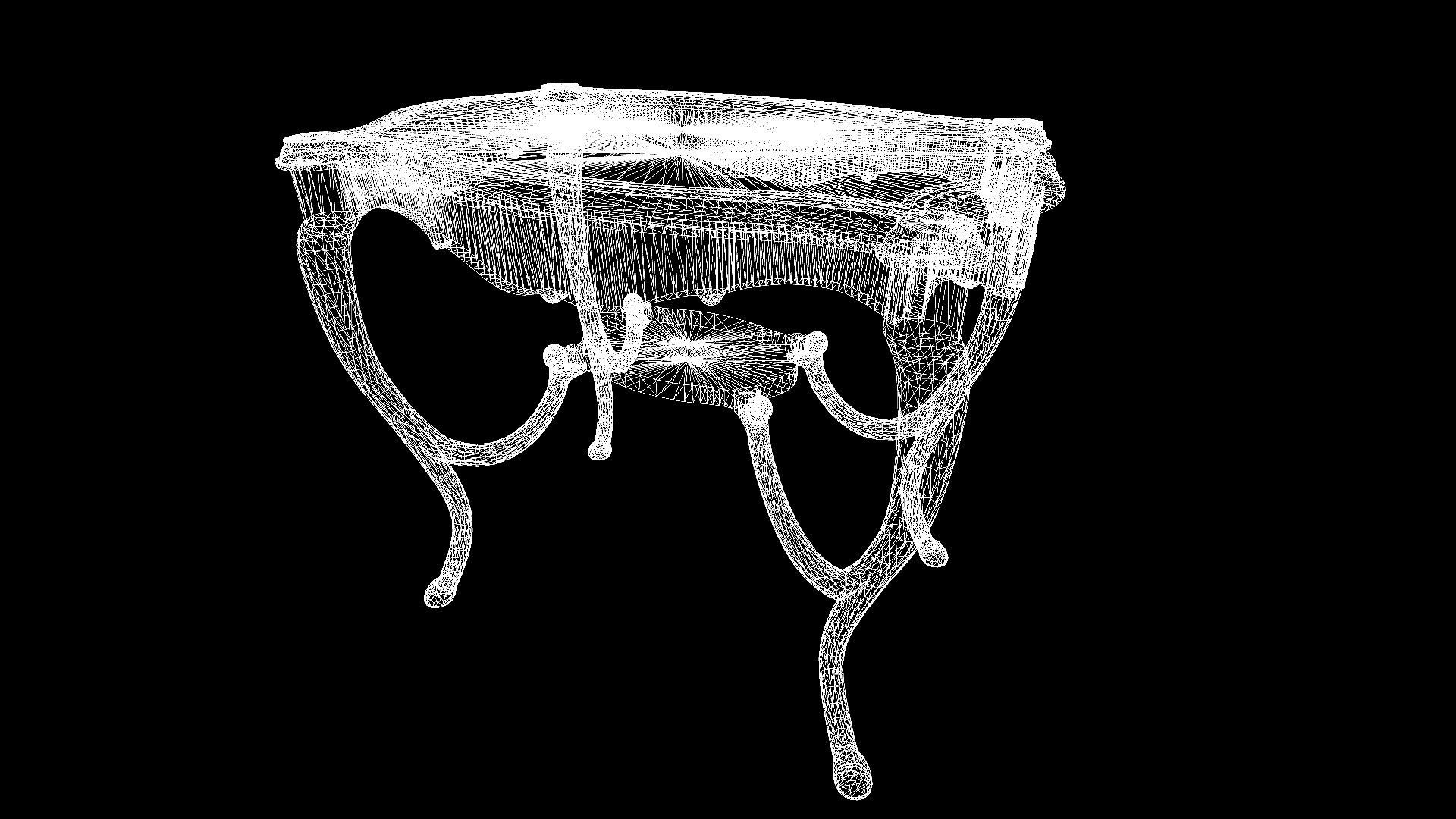 Victorian study room - library interior Low-poly 3D model_65