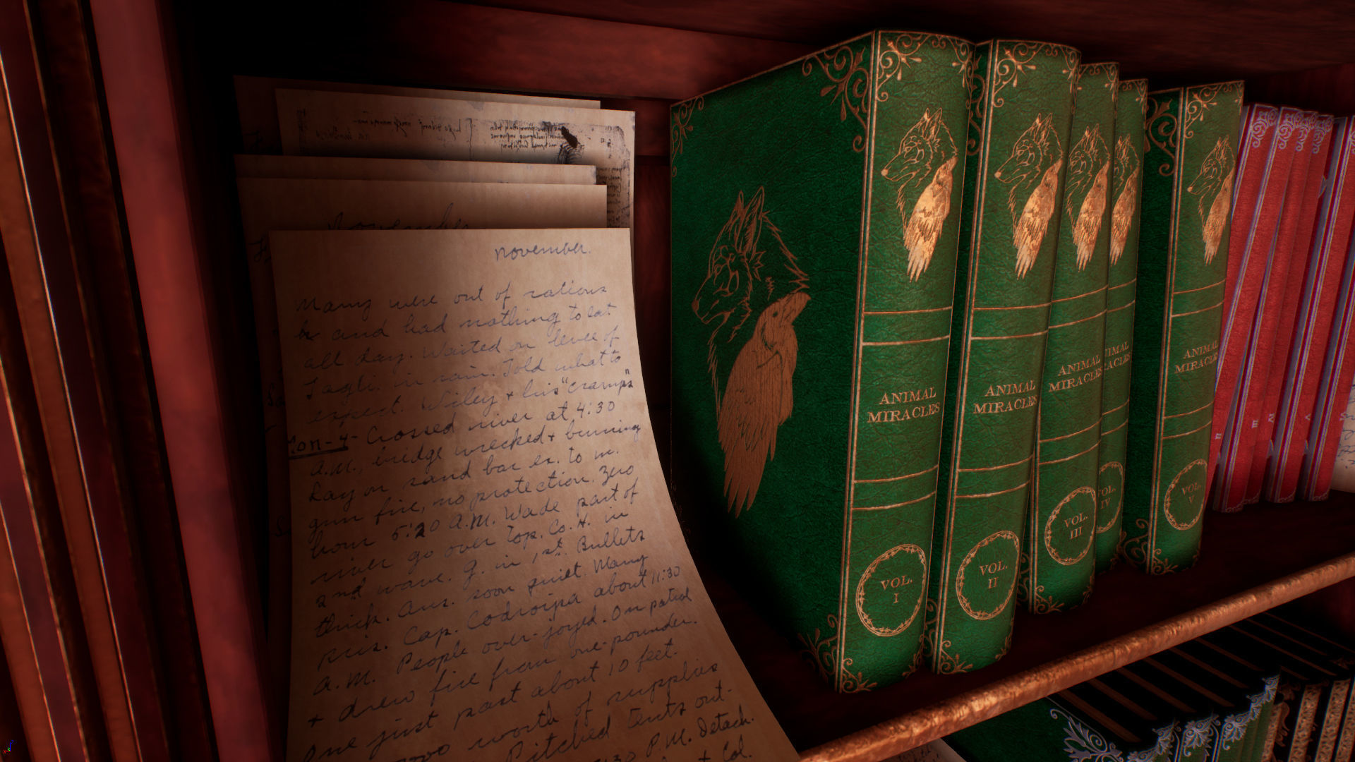 Victorian study room - library interior Low-poly 3D model_27