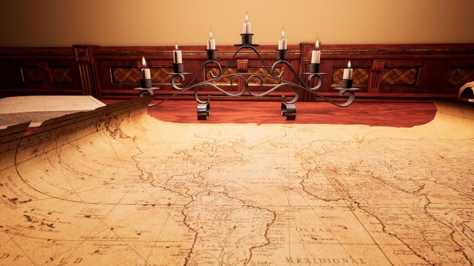 Victorian study room - library interior Low-poly 3D model_45