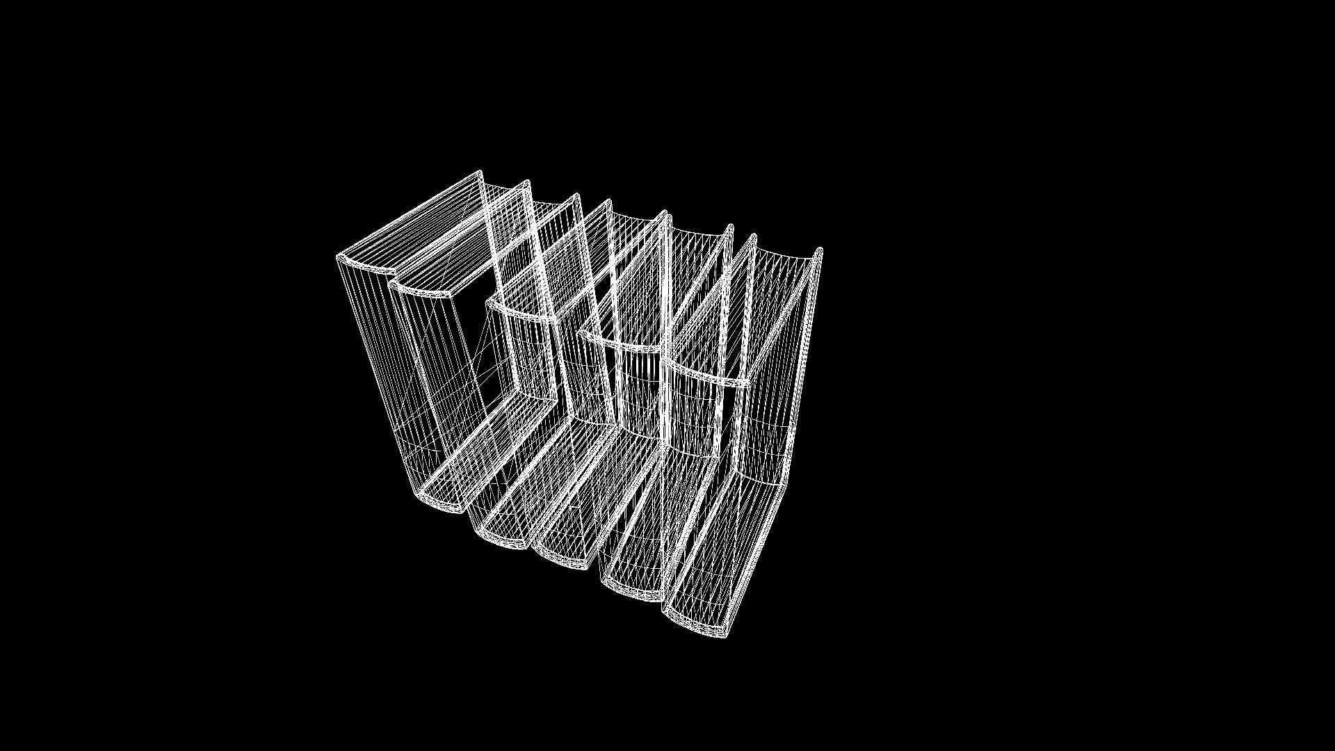 Victorian study room - library interior Low-poly 3D model_52