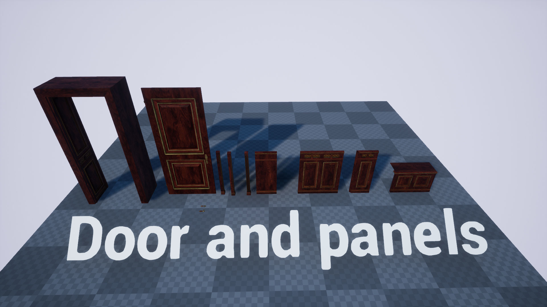 Victorian study room - library interior Low-poly 3D model_47