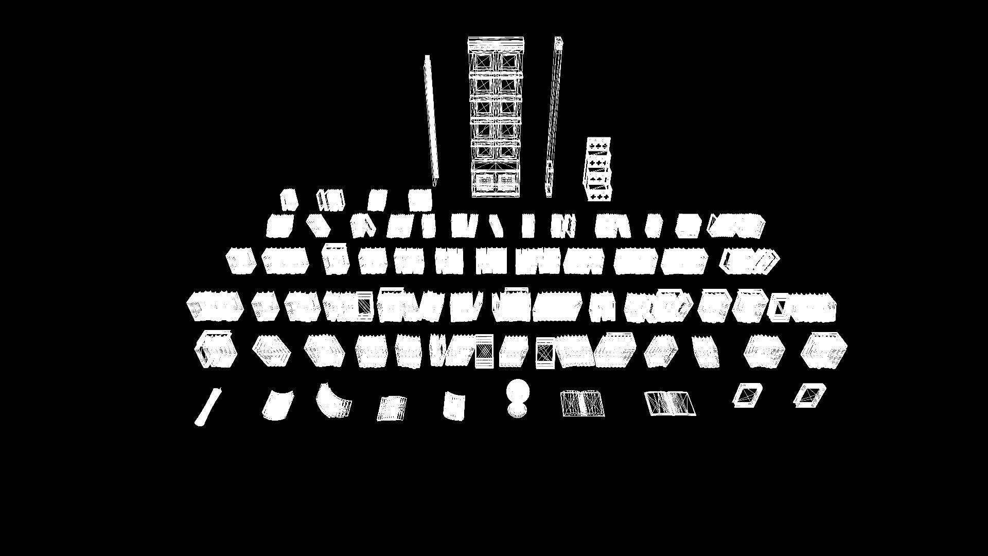 Victorian study room - library interior Low-poly 3D model_74