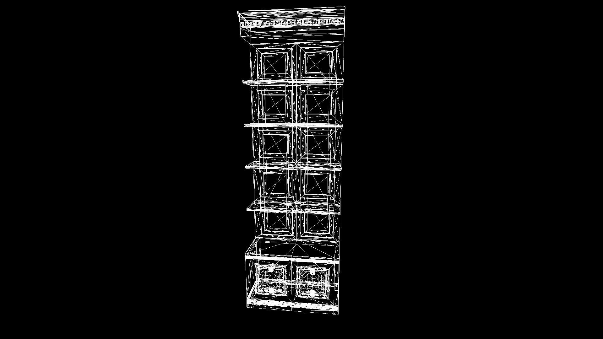 Victorian study room - library interior Low-poly 3D model_67