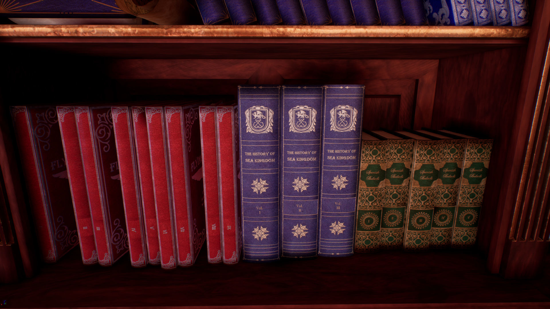 Victorian study room - library interior Low-poly 3D model_25