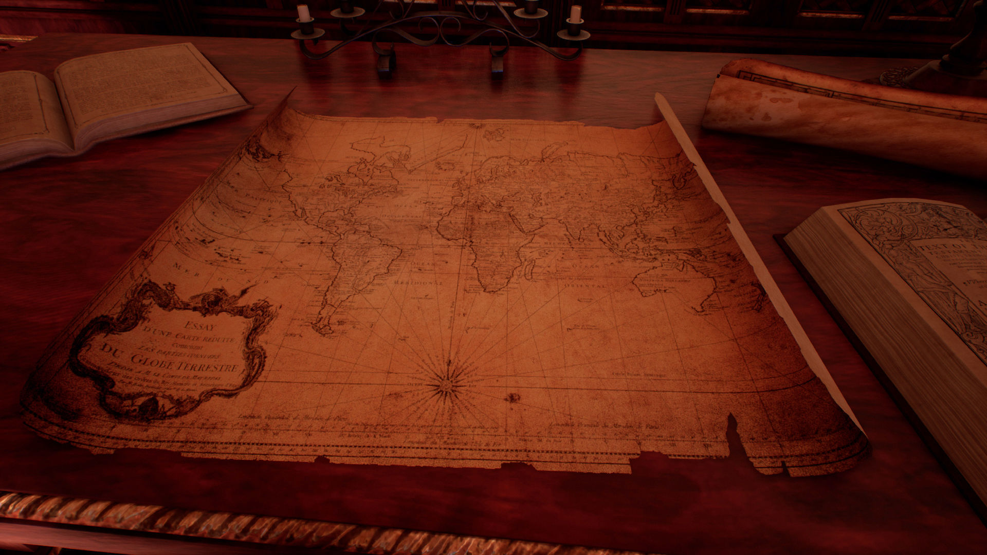 Victorian study room - library interior Low-poly 3D model_38