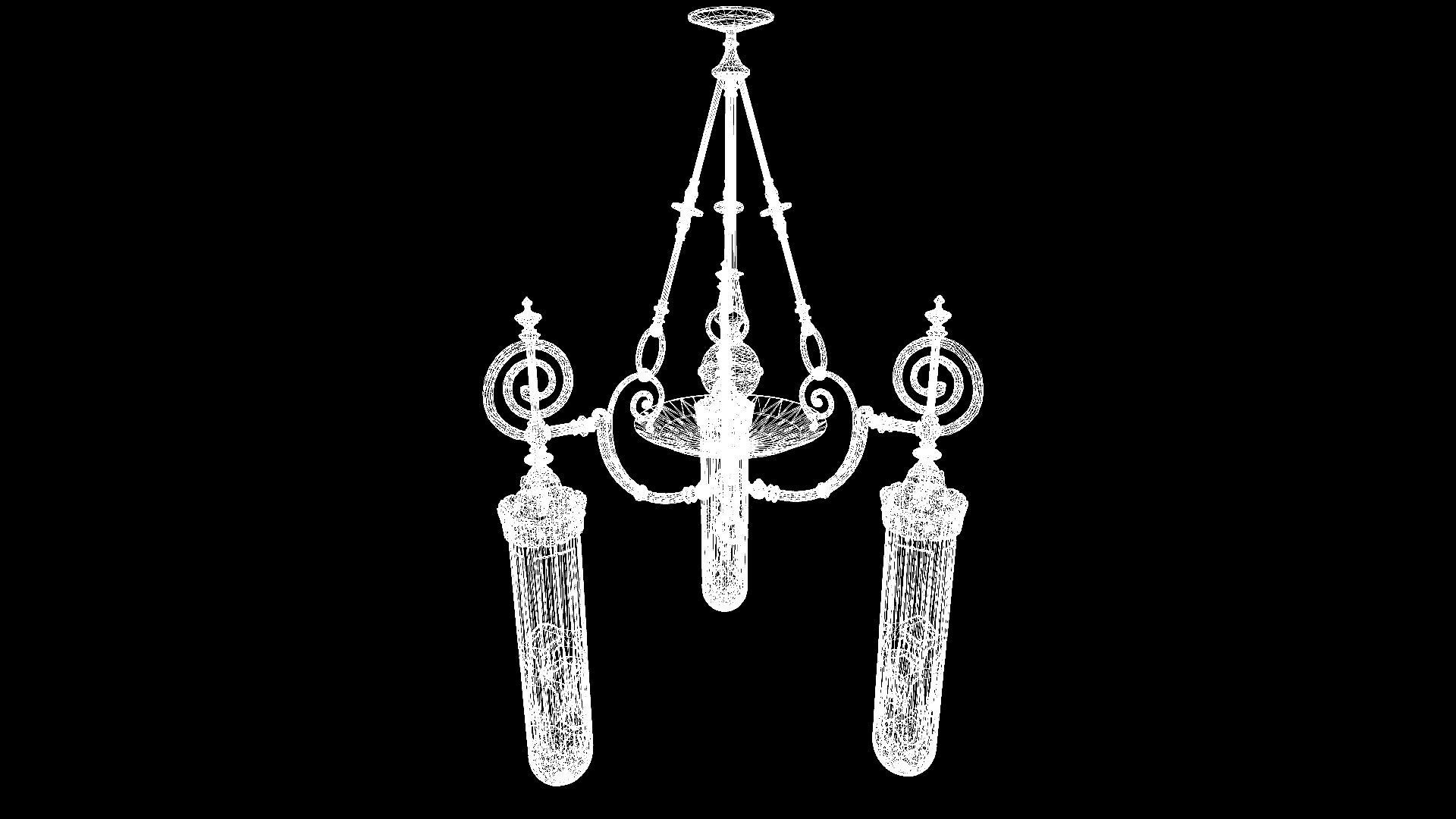 Victorian study room - library interior Low-poly 3D model_58