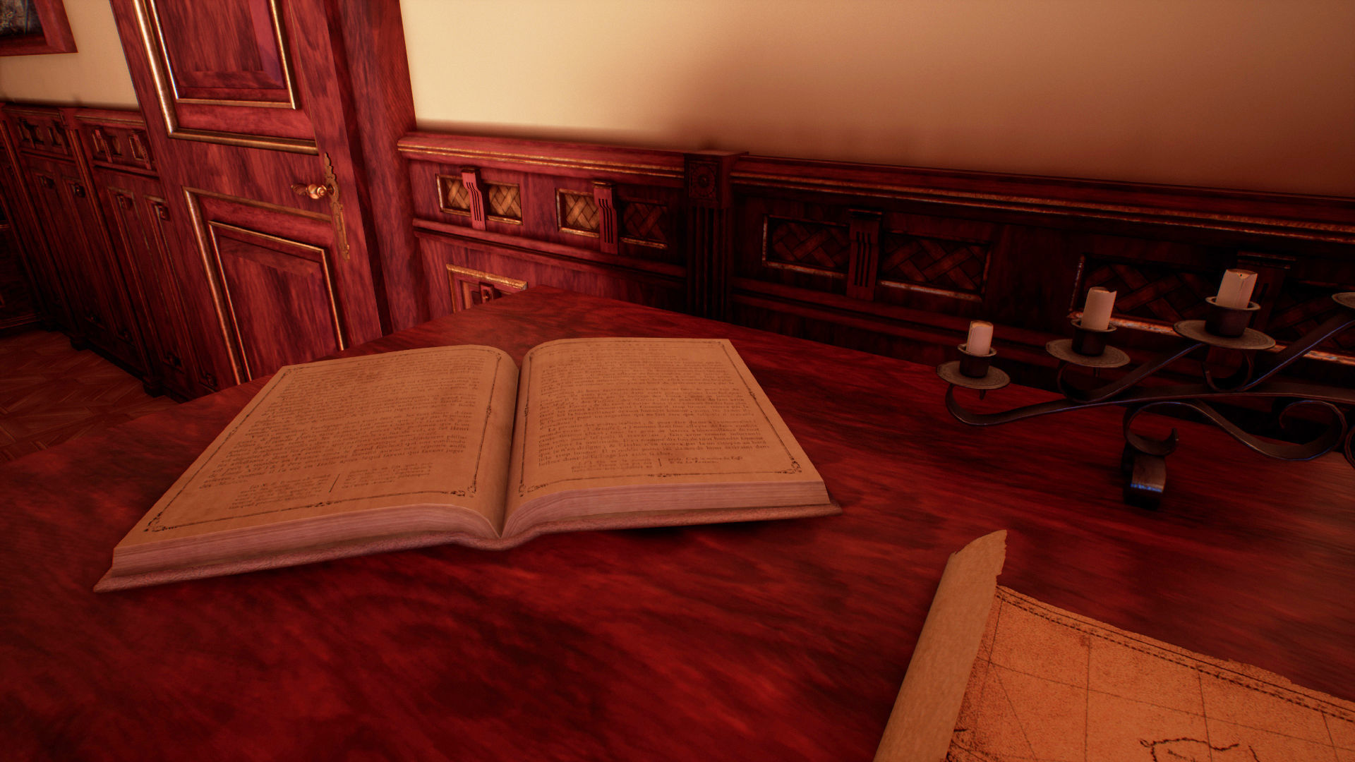 Victorian study room - library interior Low-poly 3D model_39