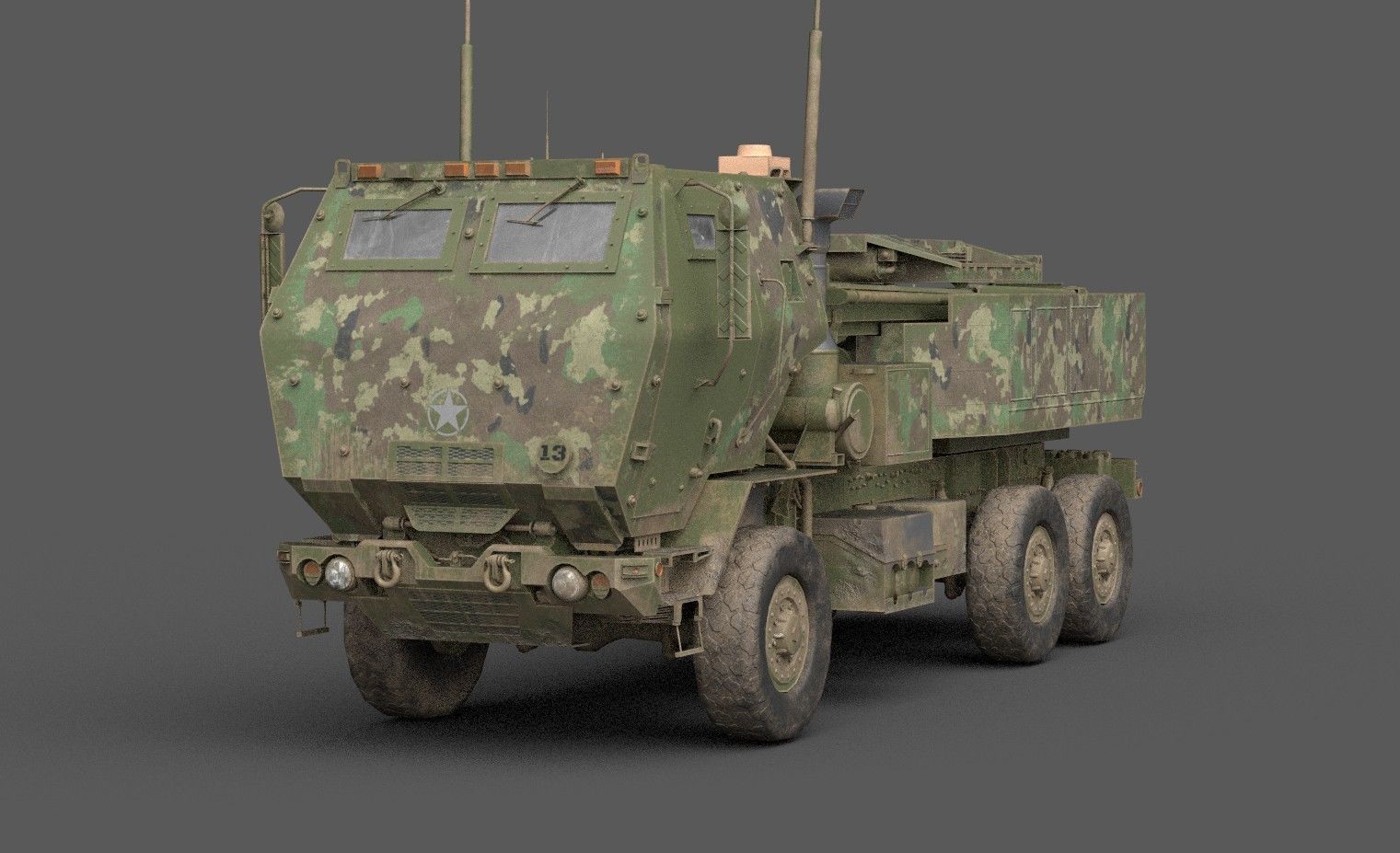 HIMARS Low-poly 3D model_1