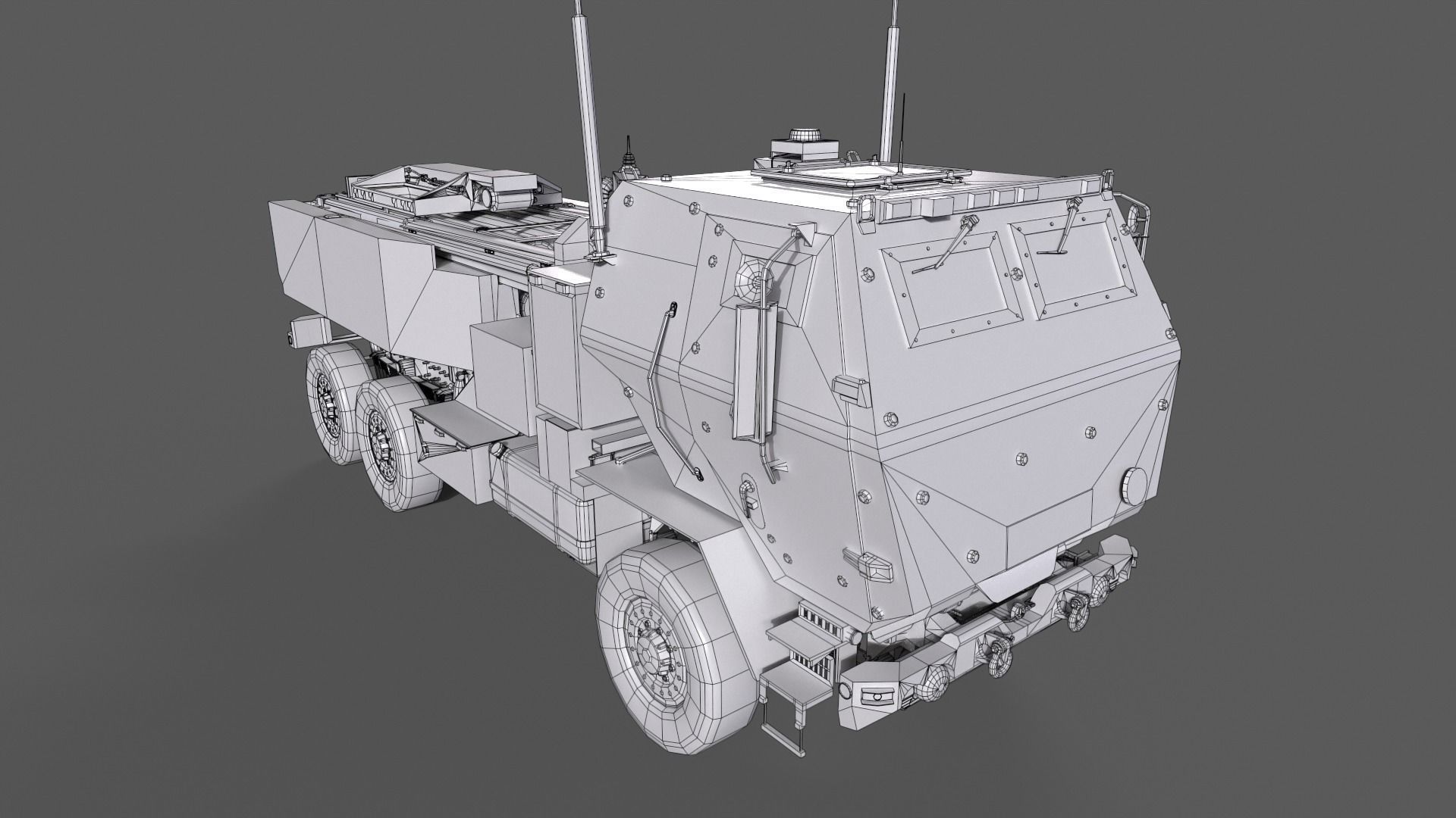 HIMARS Low-poly 3D model_32