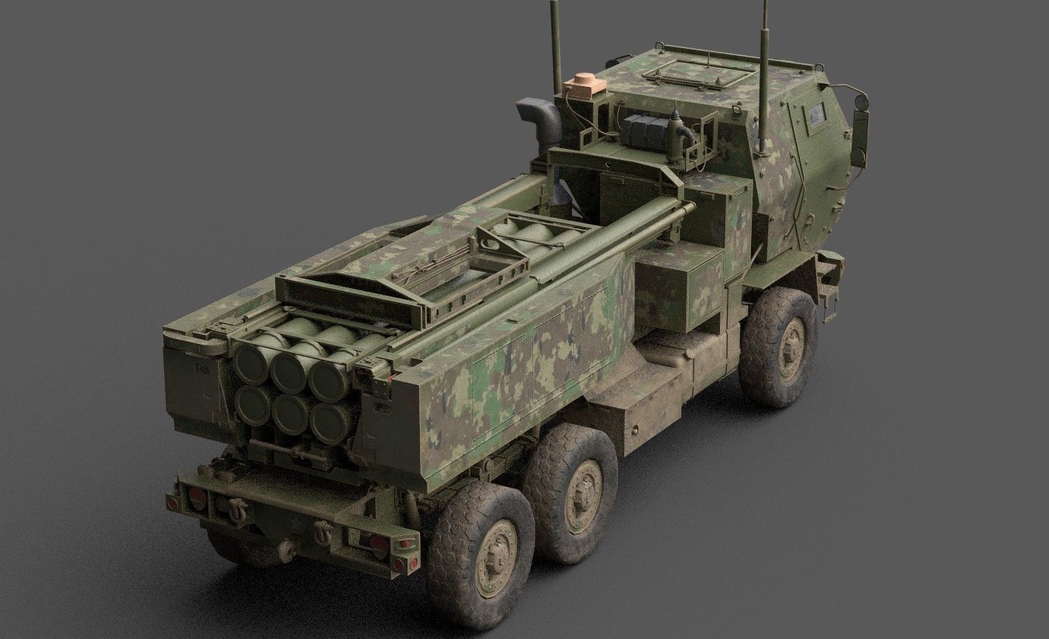 HIMARS Low-poly 3D model_15