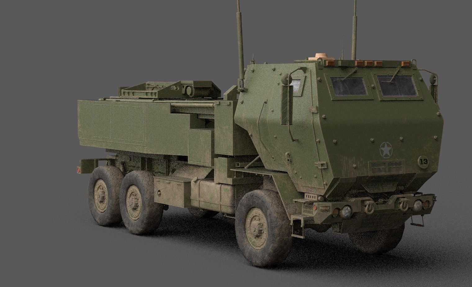 HIMARS Low-poly 3D model_11